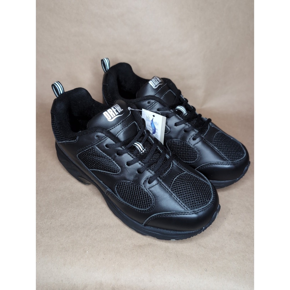 Drew Womens 10 XWide‎ Flash II Black Leather Lifestyle Athletic Training Shoes